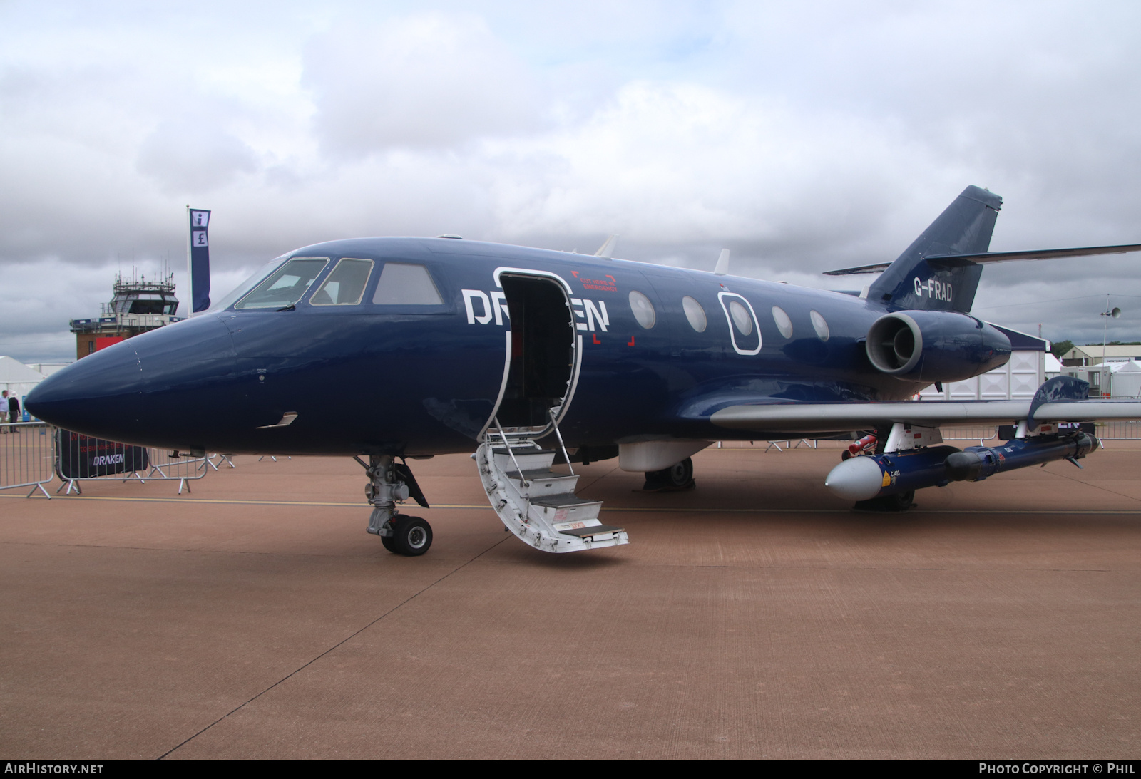 Aircraft Photo of G-FRAD | Dassault Falcon 20E | Draken Europe | AirHistory.net #711792