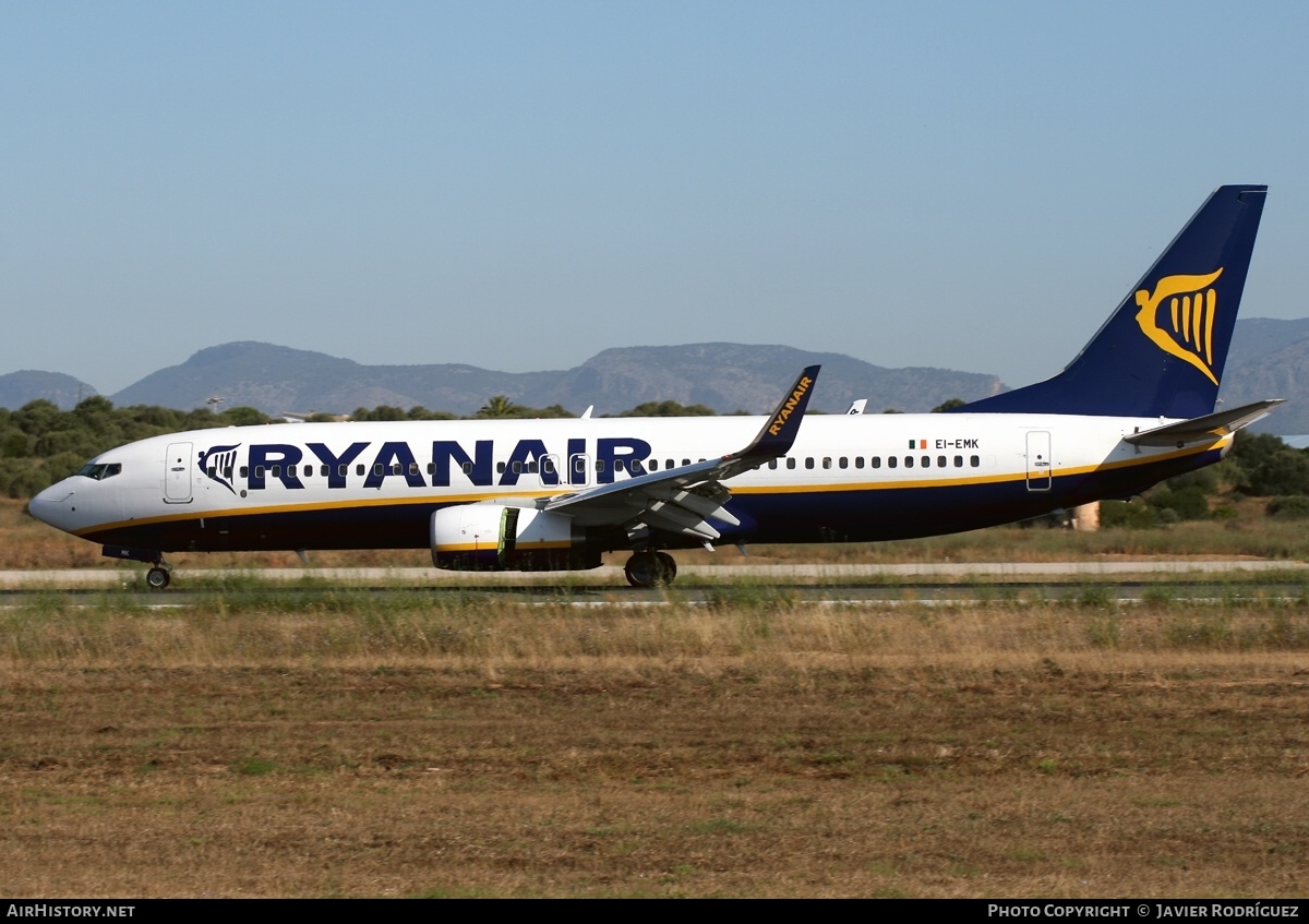 Aircraft Photo of EI-EMK | Boeing 737-8AS | Ryanair | AirHistory.net #711947