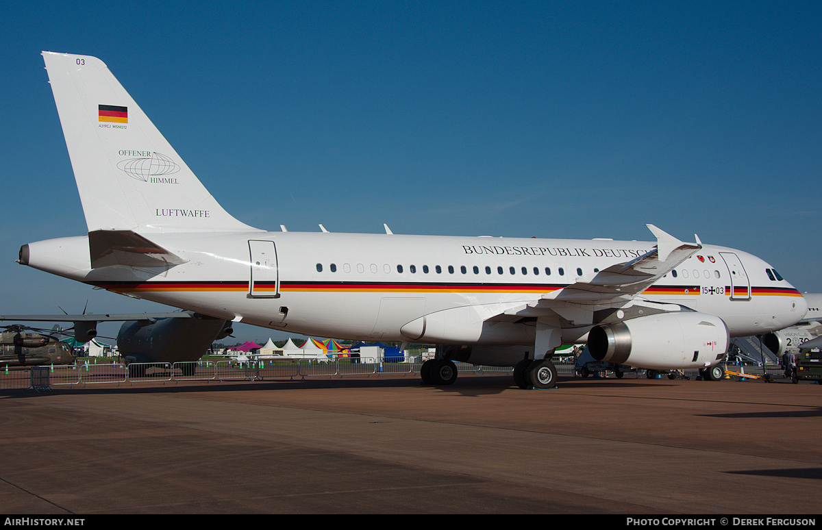 Aircraft Photo of 1503 | Airbus ACJ319 (A319-133/CJ) | Germany - Air Force | AirHistory.net #712003