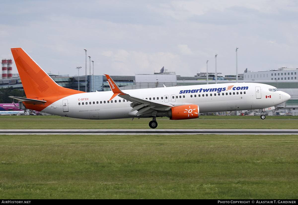 Aircraft Photo of C-GFEH | Boeing 737-8GS | Smartwings | AirHistory.net #712353
