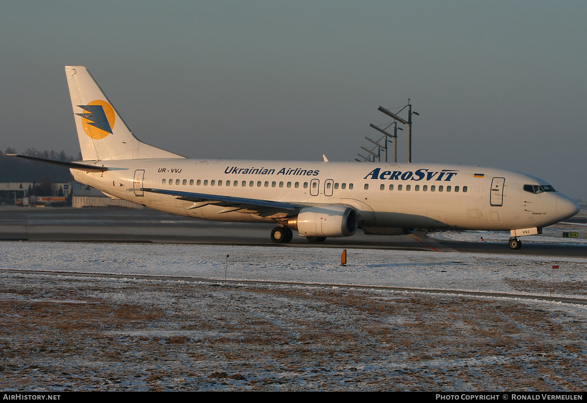 Aircraft Photo of UR-VVJ | Boeing 737-448 | AeroSvit Ukrainian Airlines | AirHistory.net #712385
