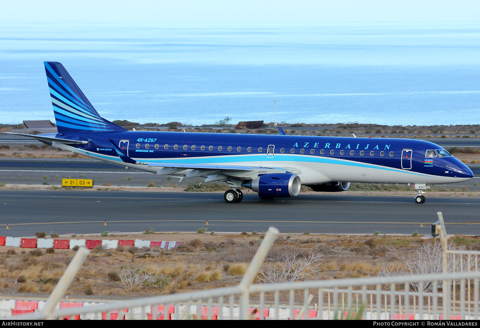 Aircraft Photo of 4K-AZ67 | Embraer 190AR (ERJ-190-100IGW) | Azerbaijan Airlines - AZAL - AHY | AirHistory.net #712549