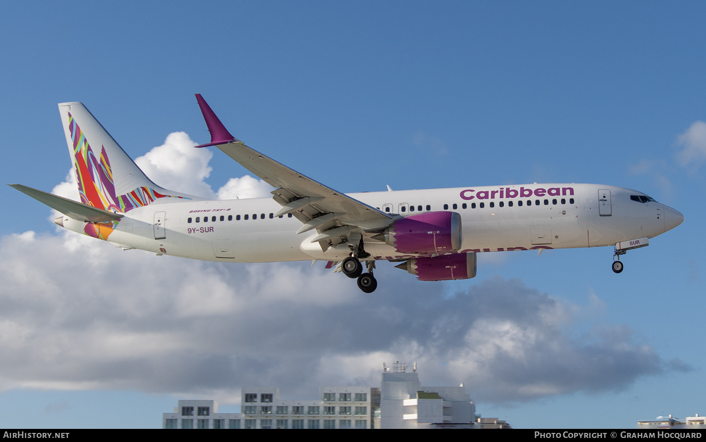Aircraft Photo of 9Y-SUR | Boeing 737-8 Max 8 | Caribbean Airlines | AirHistory.net #712559