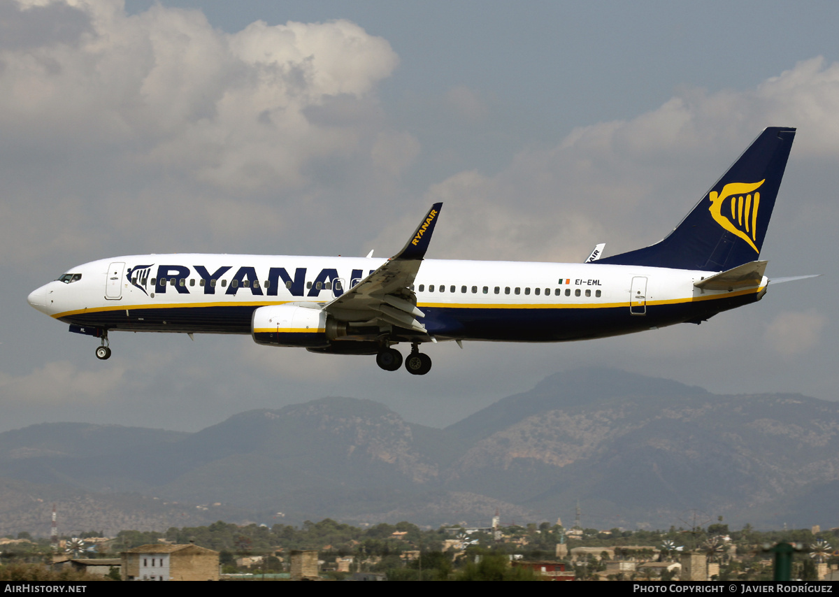 Aircraft Photo of EI-EML | Boeing 737-8AS | Ryanair | AirHistory.net #712776