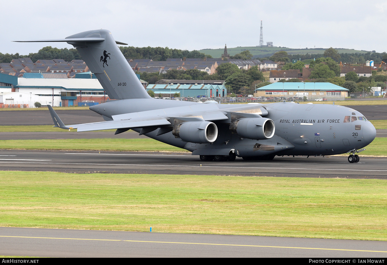 Aircraft Photo of A41-210 / 110210 | Boeing C-17A Globemaster III | Australia - Air Force | AirHistory.net #713962