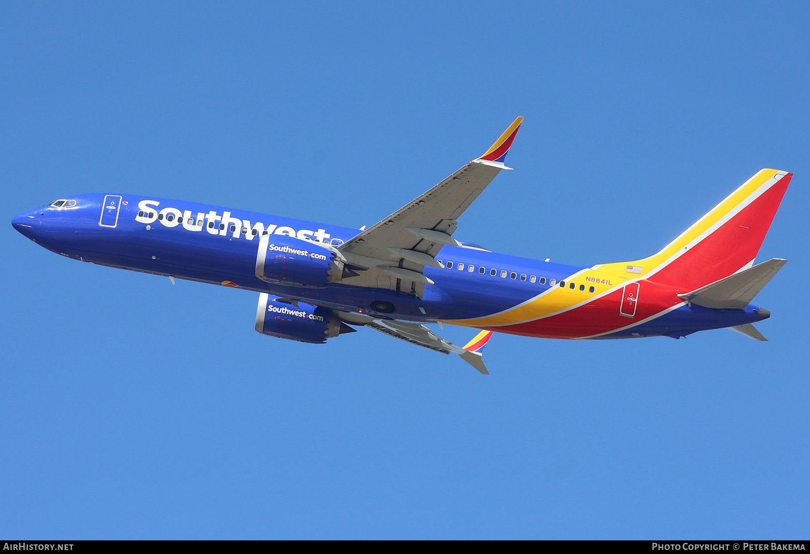 Aircraft Photo of N8841L | Boeing 737-8 Max 8 | Southwest Airlines | AirHistory.net #714172