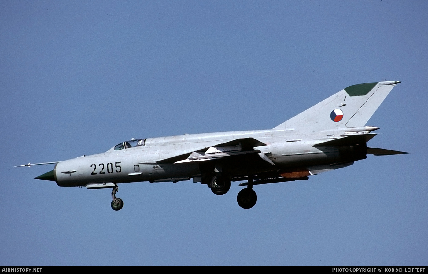 Aircraft Photo of 2205 | Mikoyan-Gurevich MiG-21MFN | Czechia - Air Force | AirHistory.net #714232