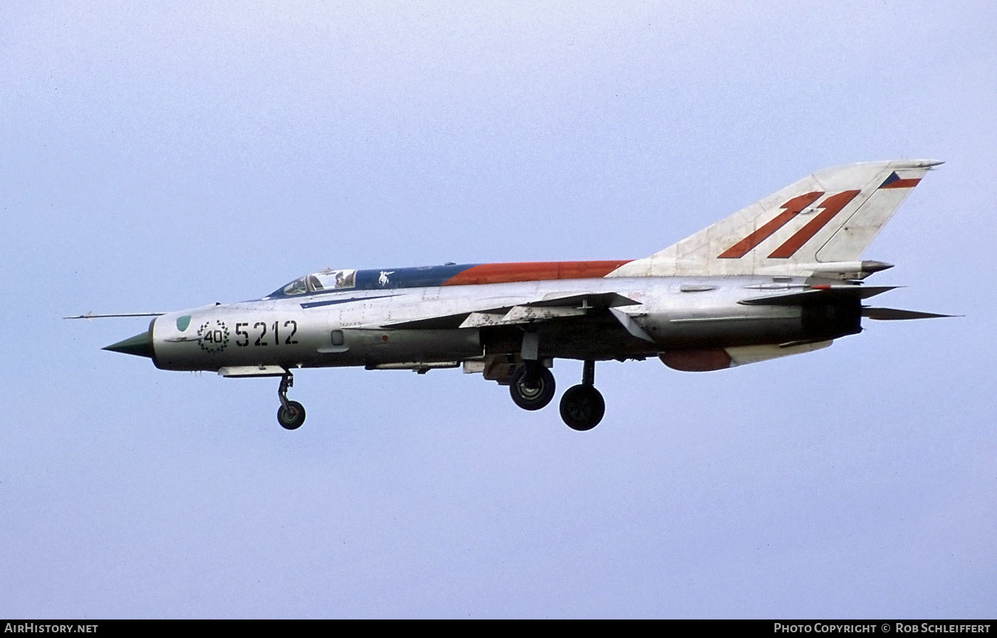 Aircraft Photo of 5212 | Mikoyan-Gurevich MiG-21MF | Czechoslovakia - Air Force | AirHistory.net #714241