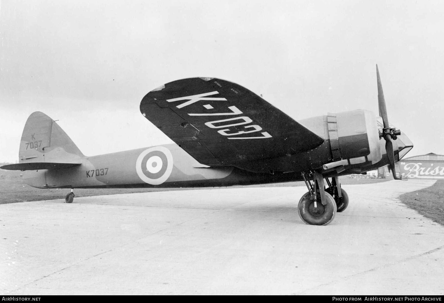 Aircraft Photo of K7037 | Bristol 142M Blenheim Mk1 | UK - Air Force | AirHistory.net #714270