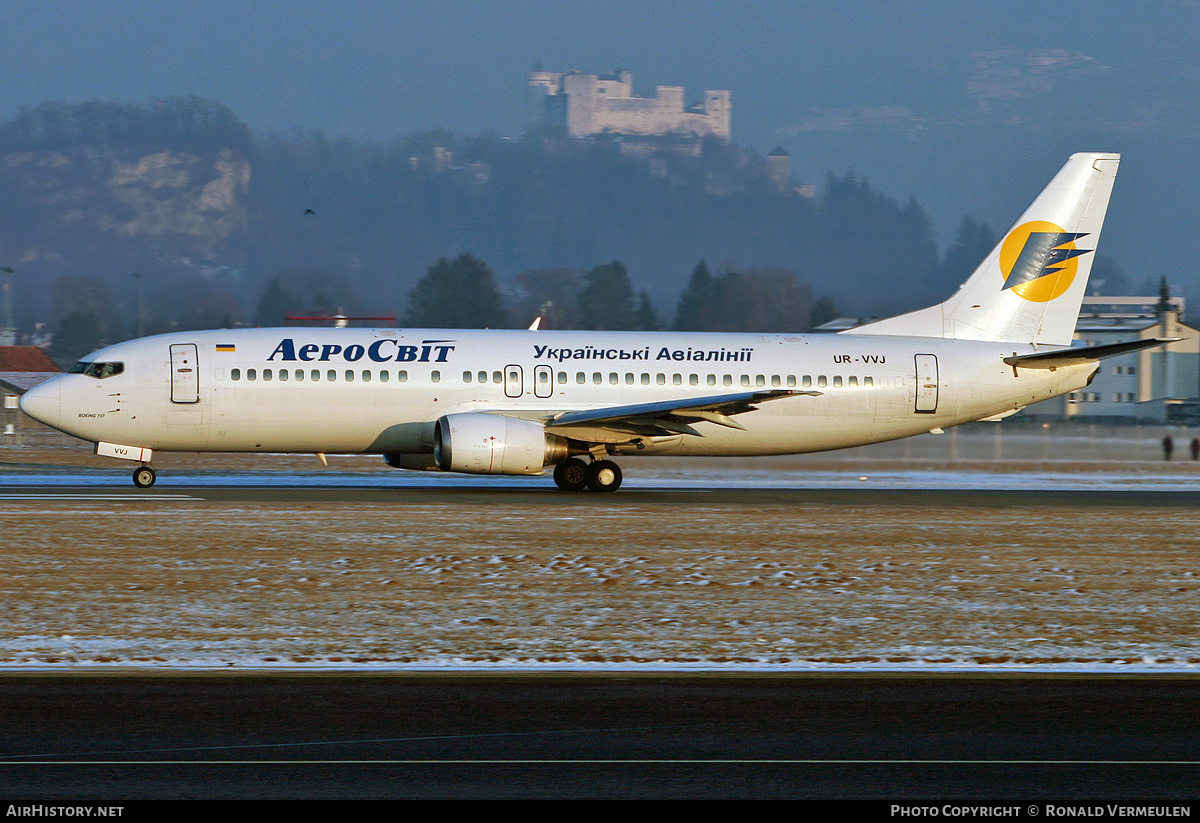 Aircraft Photo of UR-VVJ | Boeing 737-448 | AeroSvit Ukrainian Airlines | AirHistory.net #714344