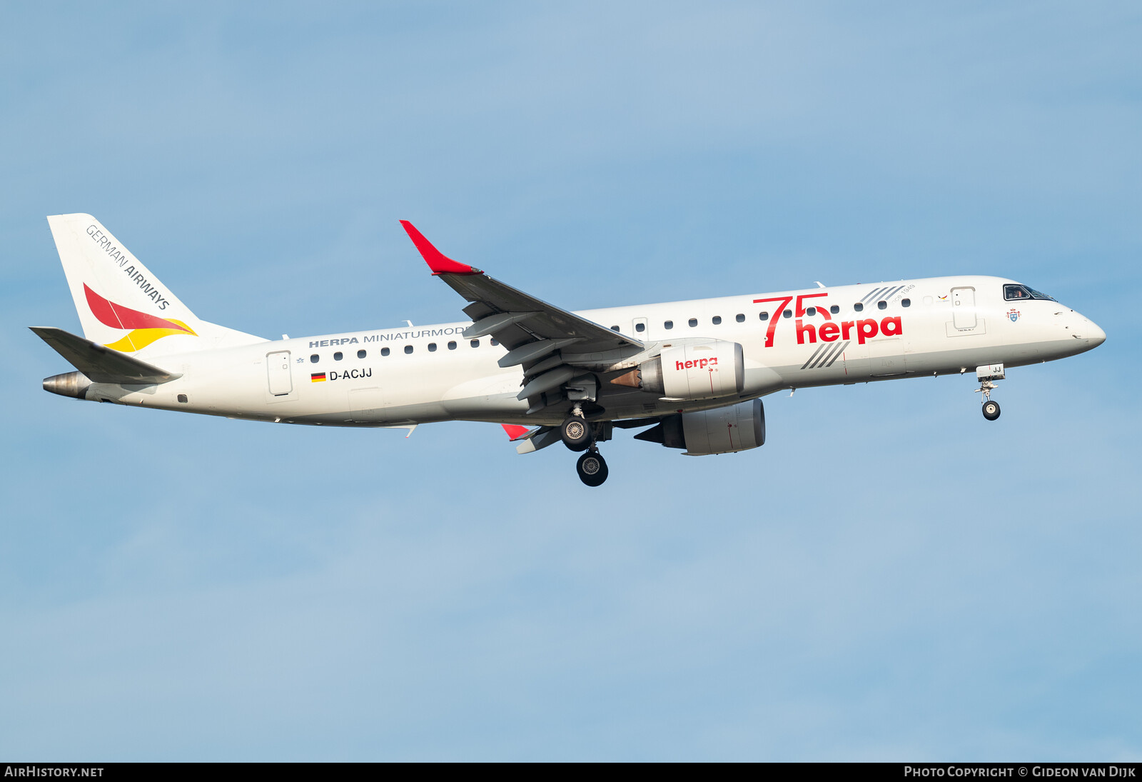 Aircraft Photo of D-ACJJ | Embraer 190LR (ERJ-190-100LR) | German Airways | AirHistory.net #714512