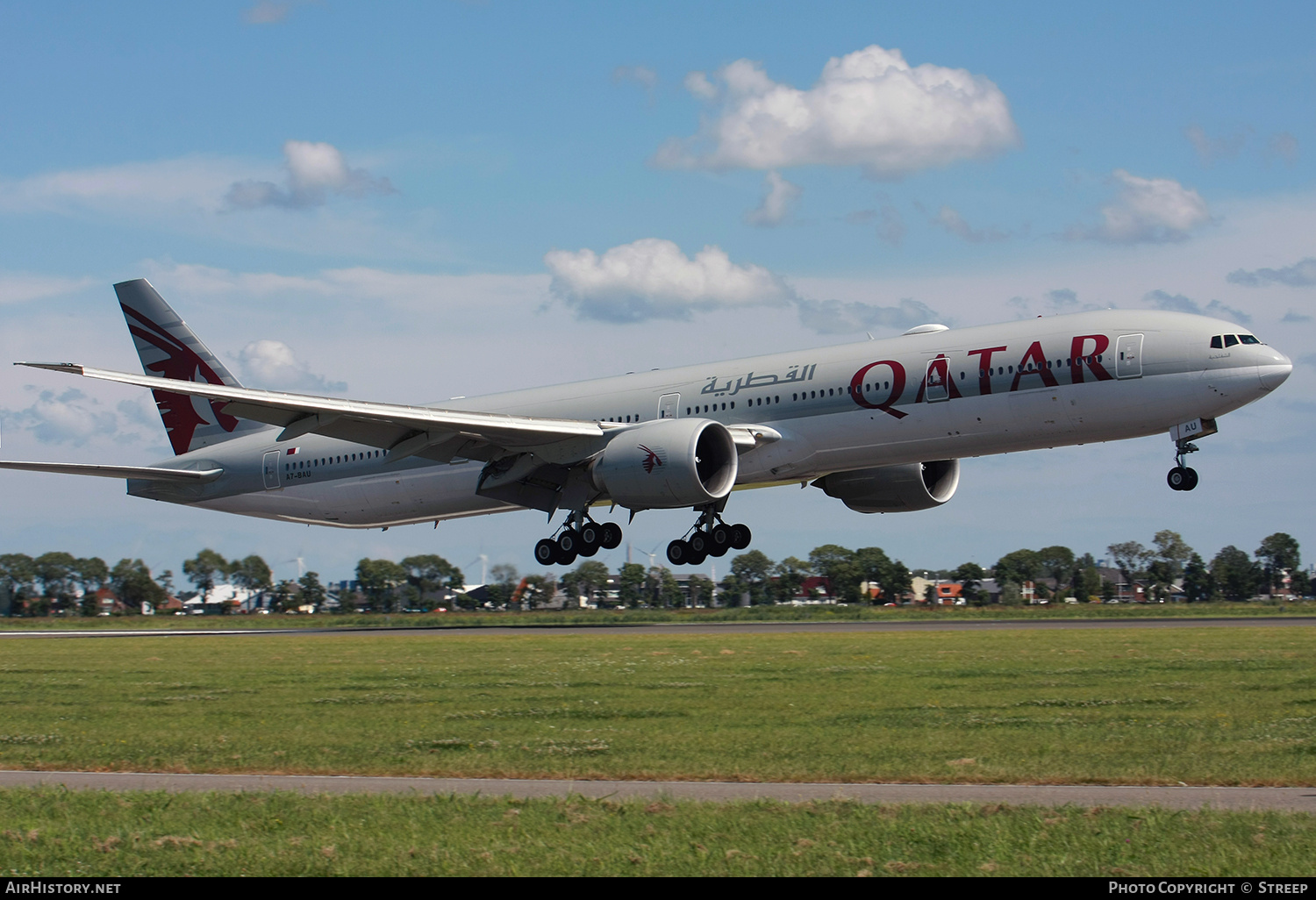 Aircraft Photo of A7-BAU | Boeing 777-3DZ/ER | Qatar Airways | AirHistory.net #714525