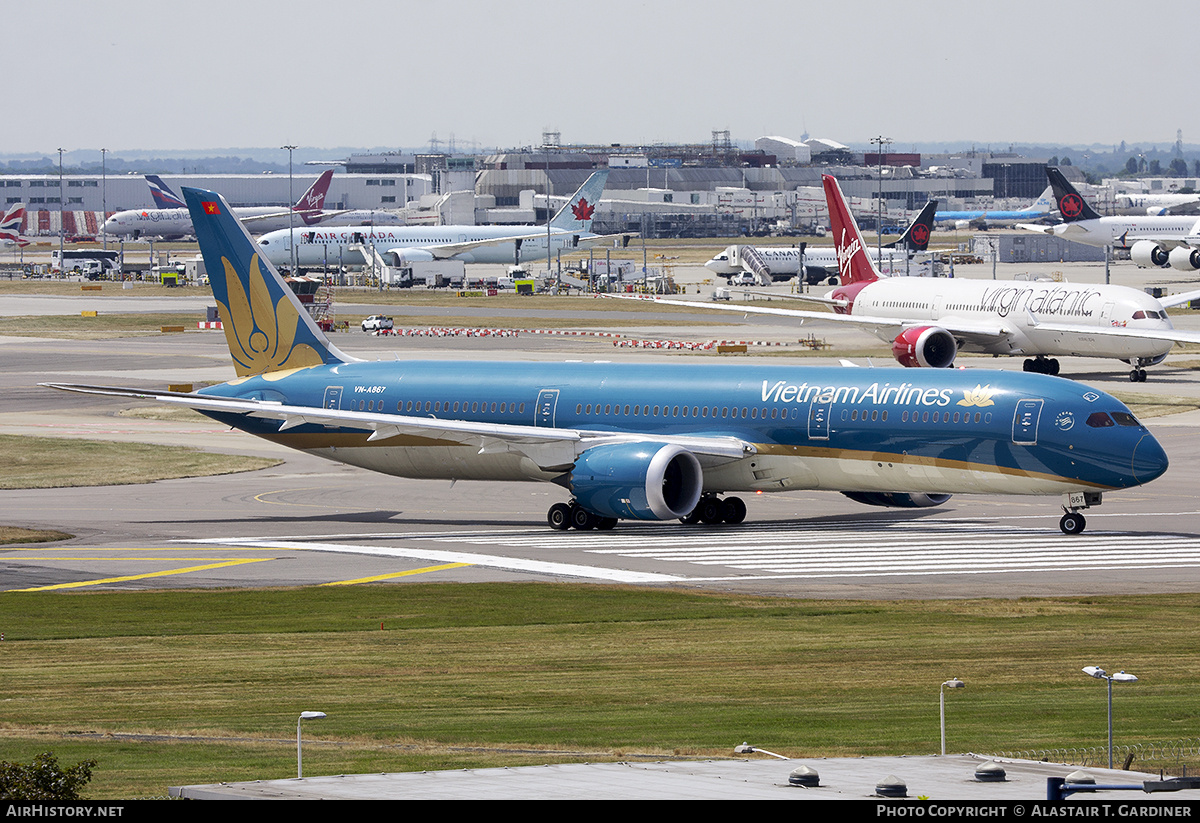 Aircraft Photo of VN-A867 | Boeing 787-9 Dreamliner | Vietnam Airlines | AirHistory.net #714841