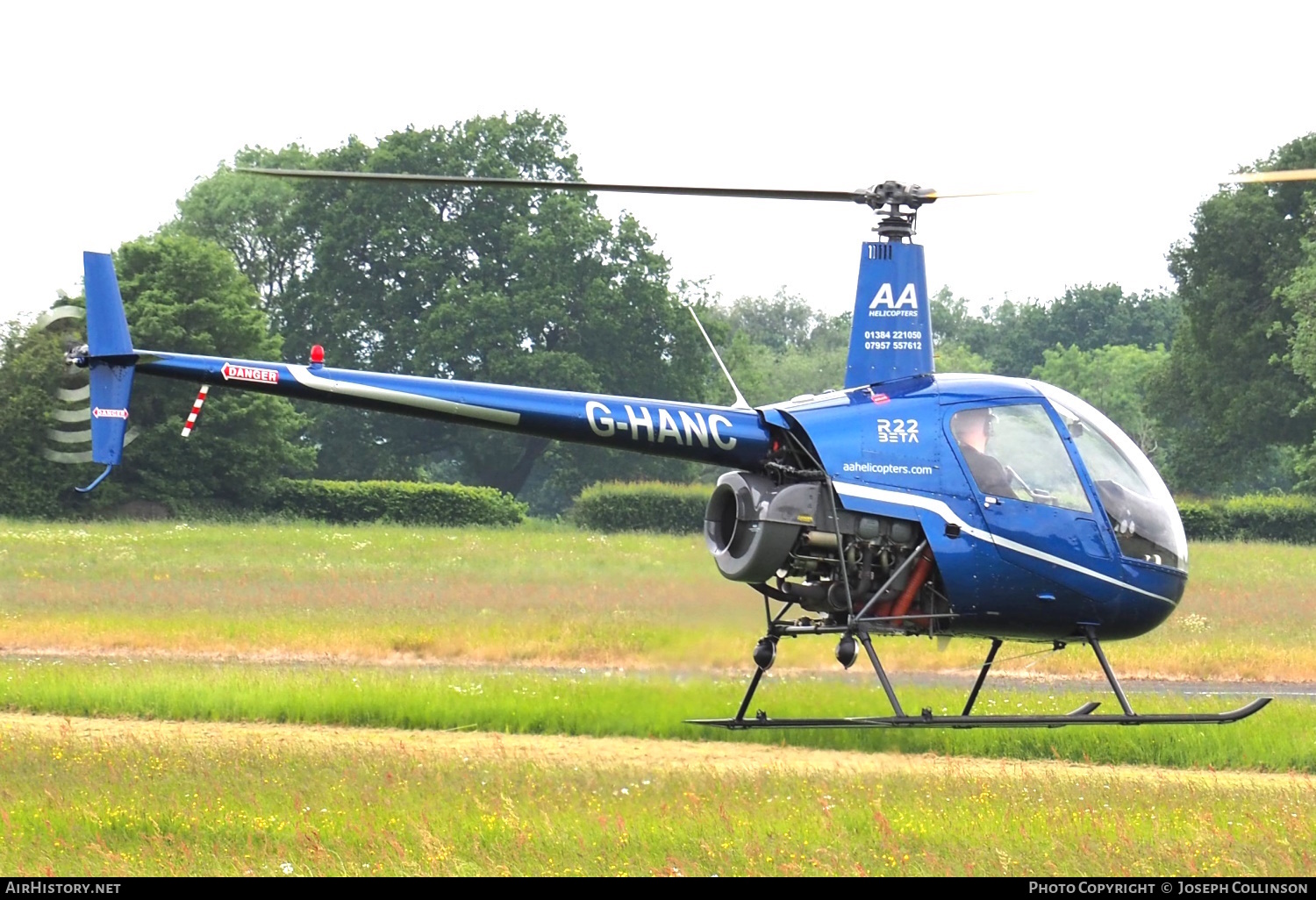 Aircraft Photo of G-HANC | Robinson R-22 Beta | AA Helicopters | AirHistory.net #714903