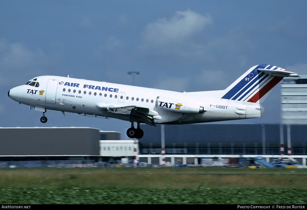 Aircraft Photo of F-GBBT | Fokker F28-1000 Fellowship | Air France | AirHistory.net #715003