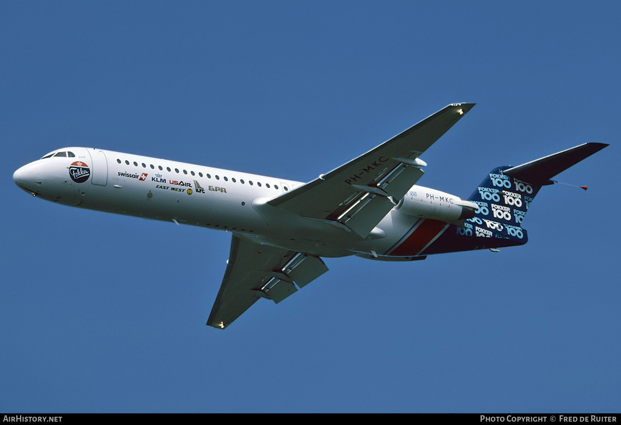 Aircraft Photo of PH-MKC | Fokker 100 (F28-0100) | Fokker | AirHistory.net #715017