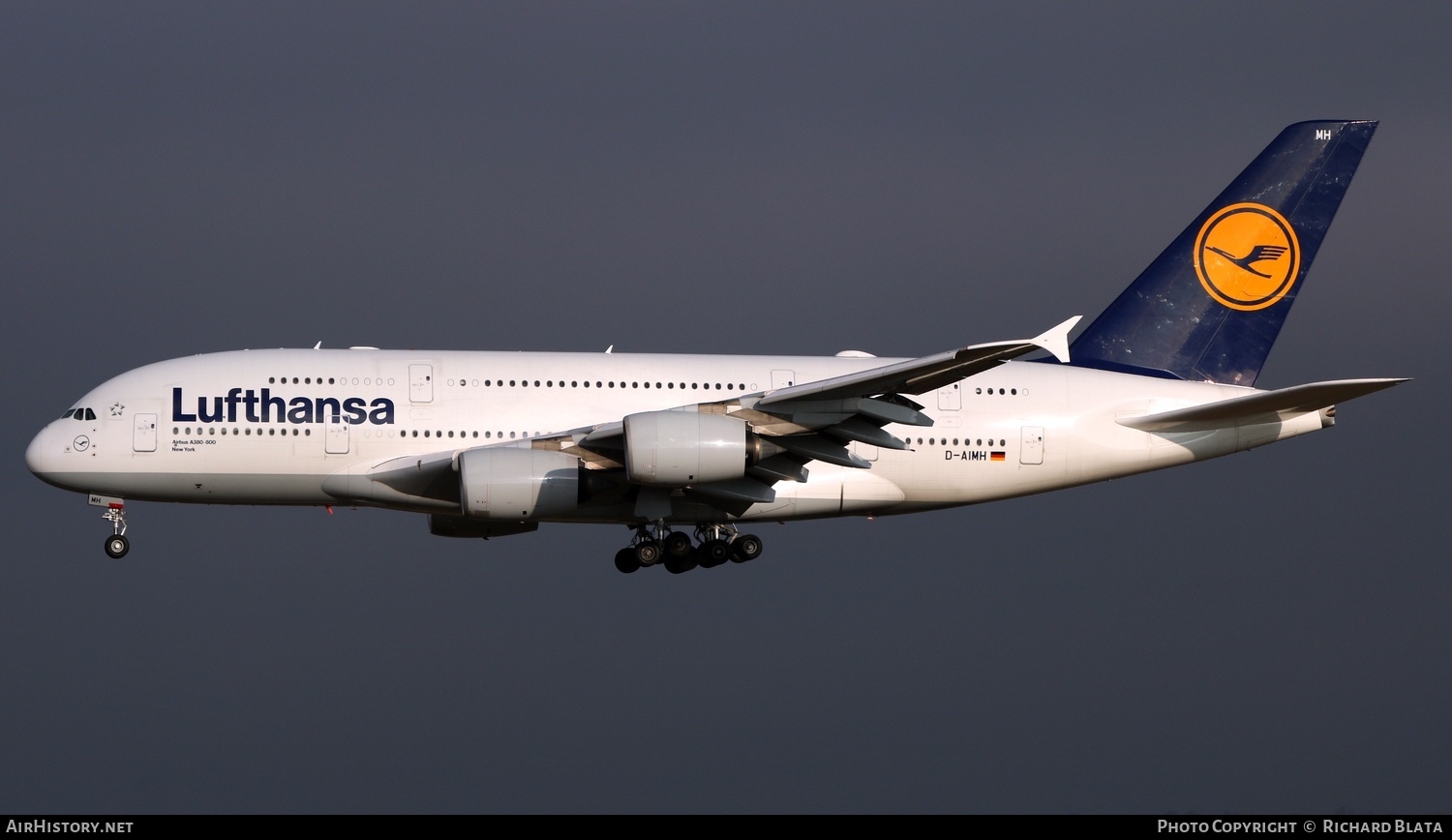 Aircraft Photo of D-AIMH | Airbus A380-841 | Lufthansa | AirHistory.net #715222
