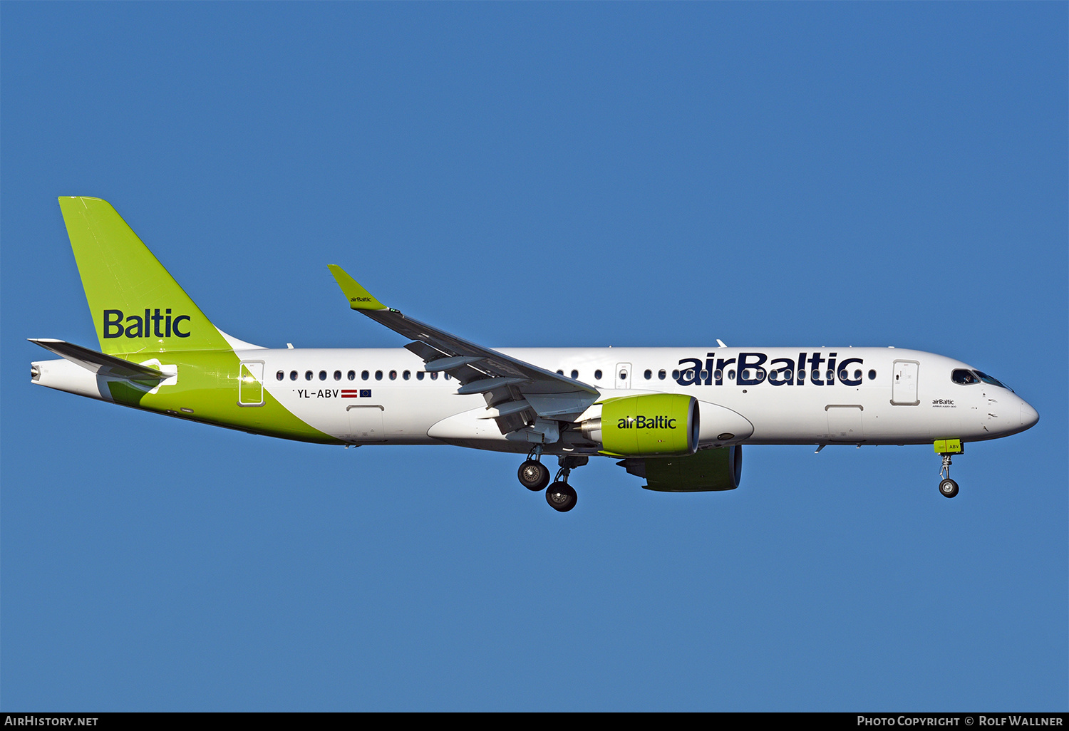 Aircraft Photo of YL-ABV | Airbus A220-300 (BD-500-1A11) | AirBaltic | AirHistory.net #715239