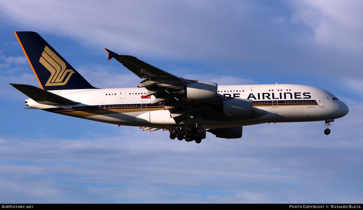 Aircraft Photo of 9V-SKZ | Airbus A380-841 | Singapore Airlines | AirHistory.net #715254