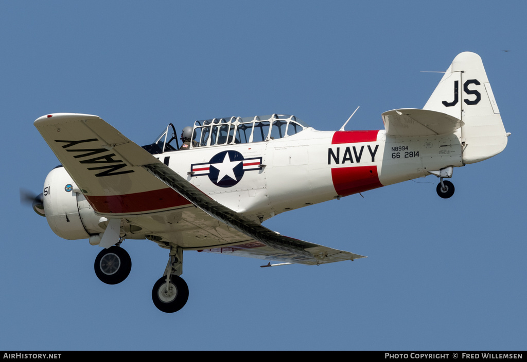 Aircraft Photo of N8994 / 66-2814 | North American AT-16 Harvard IIB | USA - Navy | AirHistory.net #715400