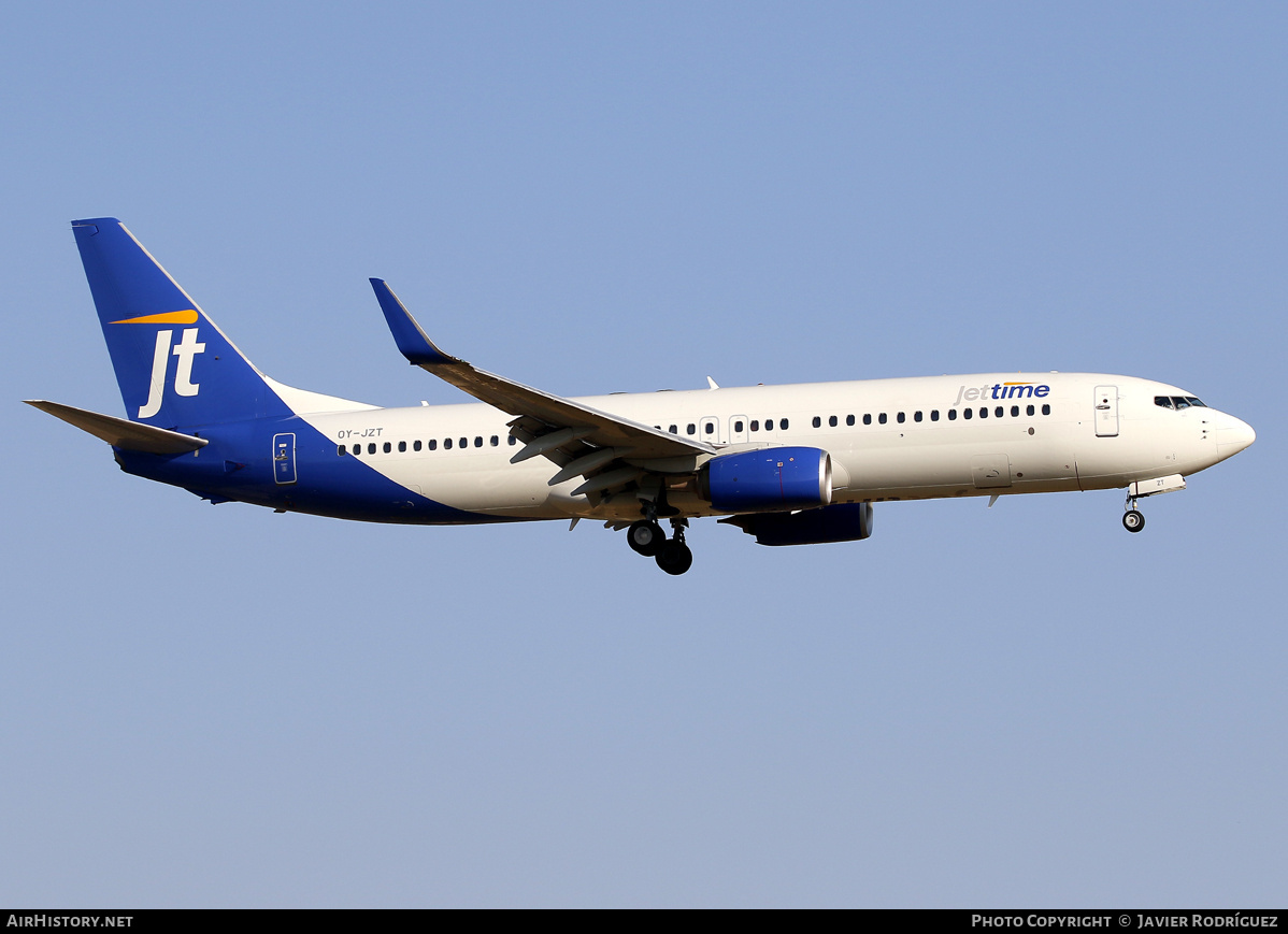 Aircraft Photo of OY-JZT | Boeing 737-8AL | Jettime | AirHistory.net #715579