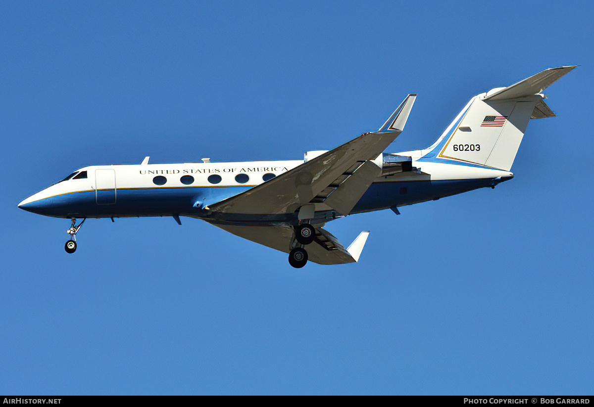 Aircraft Photo of 86-0203 / 60203 | Gulfstream Aerospace C-20B Gulfstream III (G-1159A) | USA - Air Force | AirHistory.net #715606