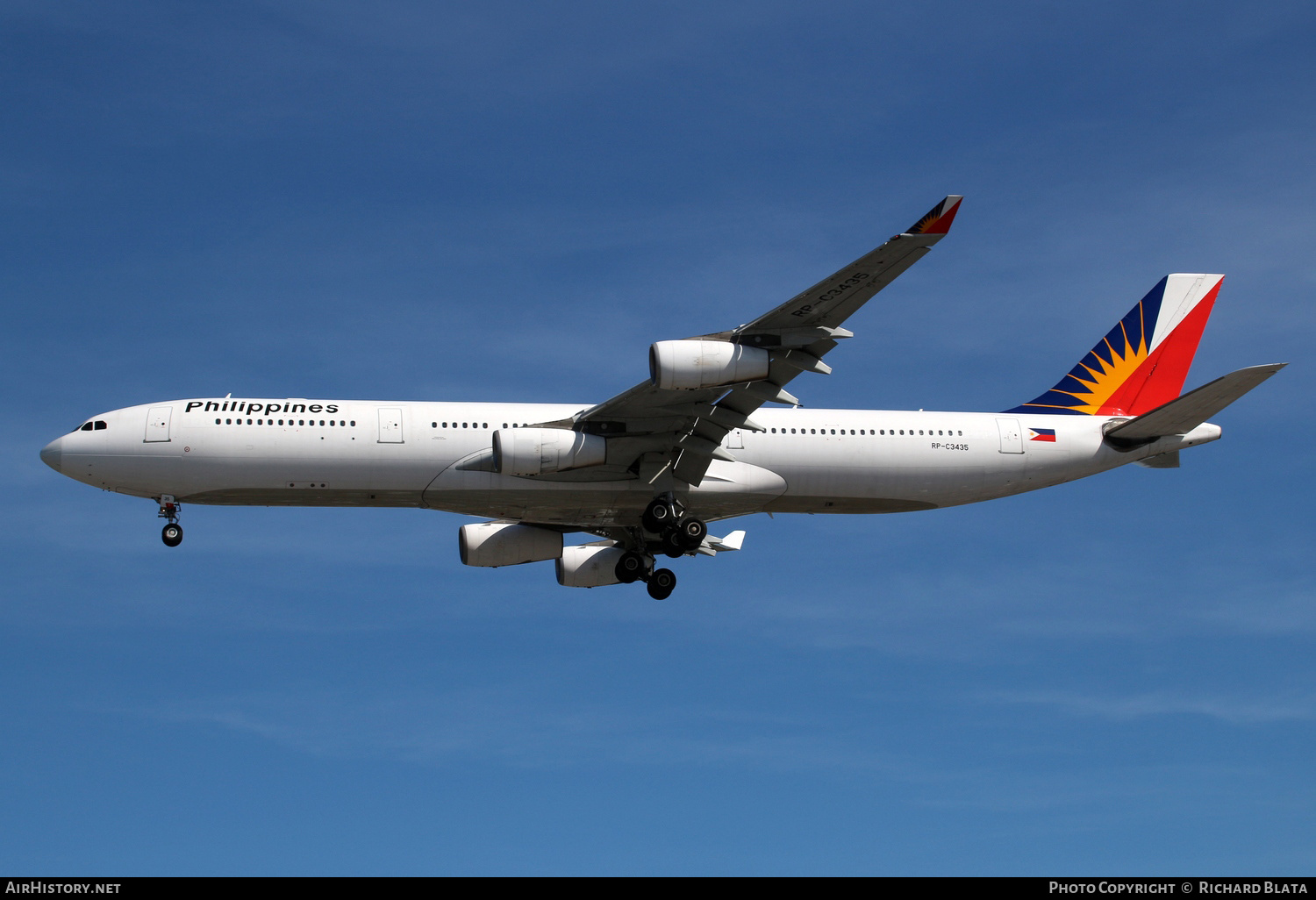 Aircraft Photo of RP-C3435 | Airbus A340-313X | Philippine Airlines | AirHistory.net #715805