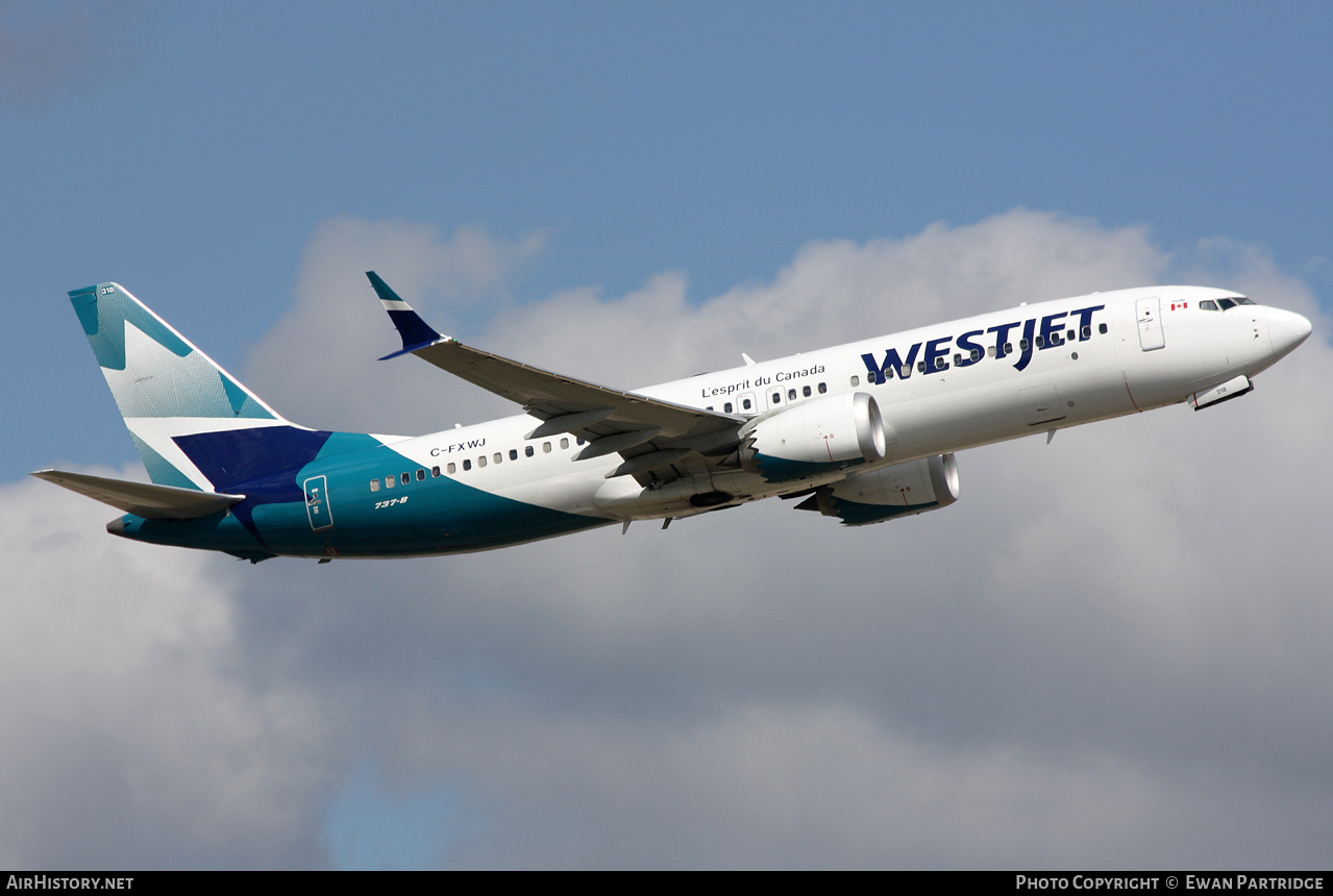 Aircraft Photo of C-FXWJ | Boeing 737-8 Max 8 | WestJet | AirHistory.net #715809