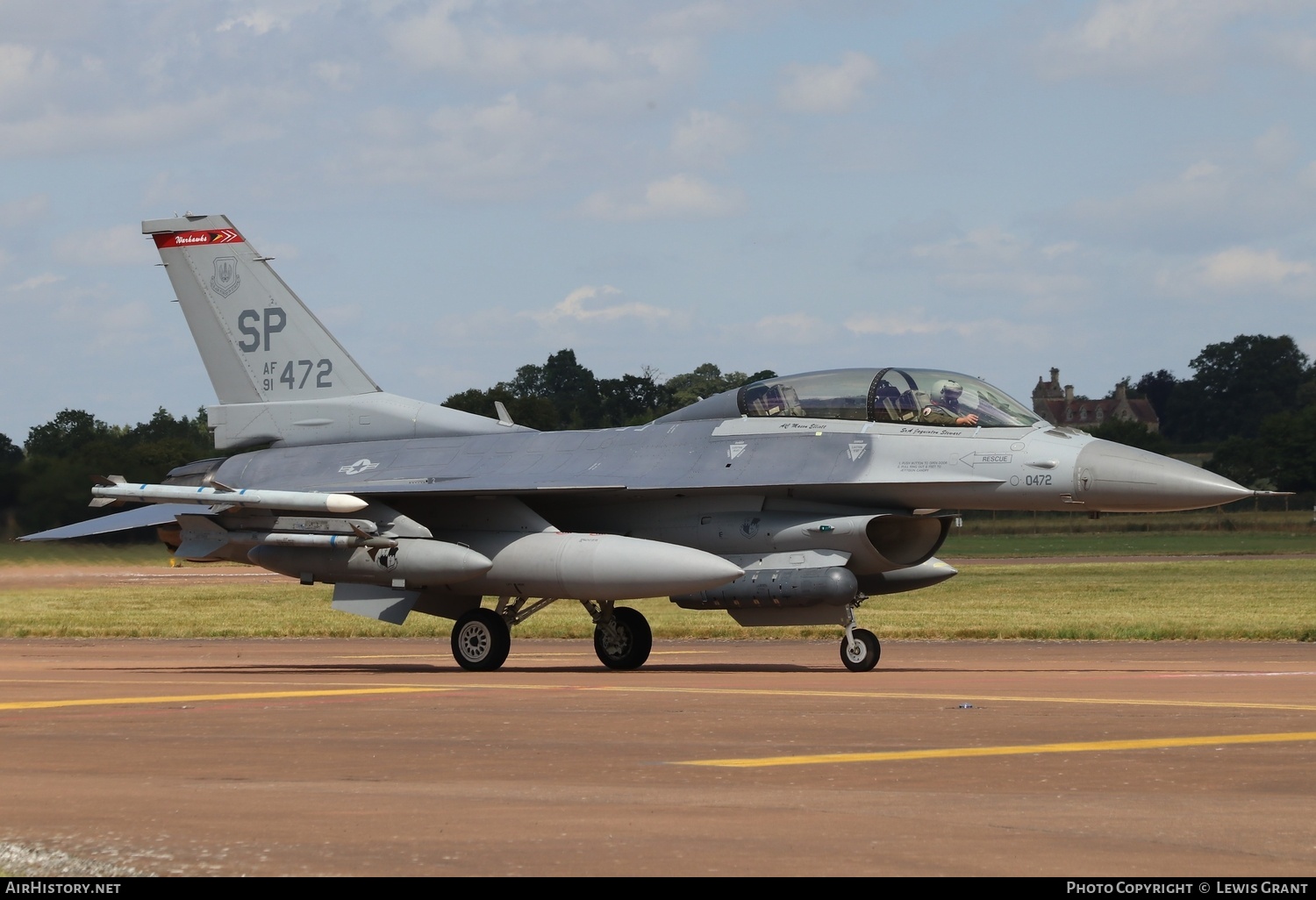Aircraft Photo of 91-0472 / AF91-472 | General Dynamics F-16DM Fighting Falcon | USA - Air Force | AirHistory.net #715964