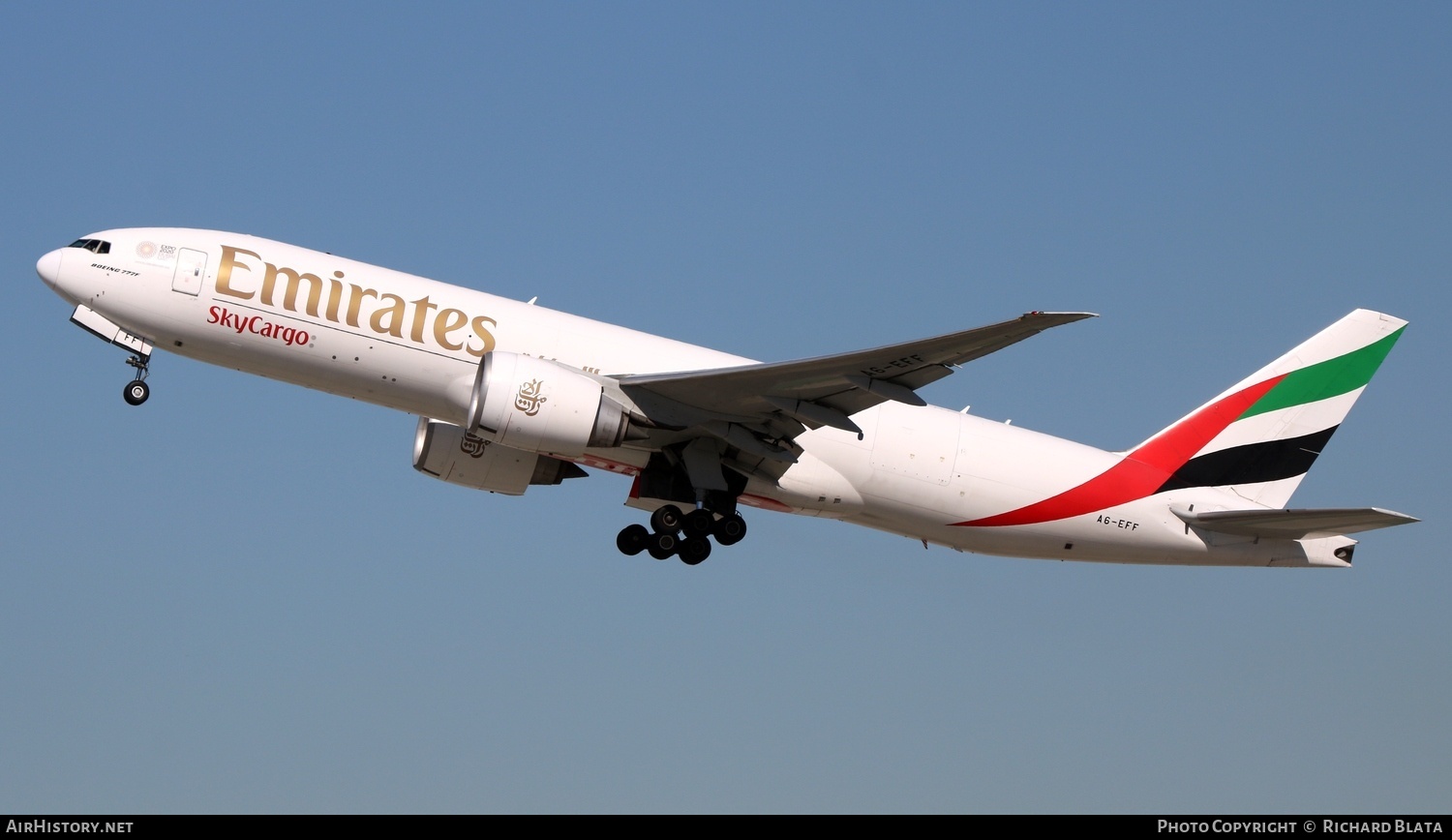Aircraft Photo of A6-EFF | Boeing 777-F1H | Emirates SkyCargo | AirHistory.net #716068