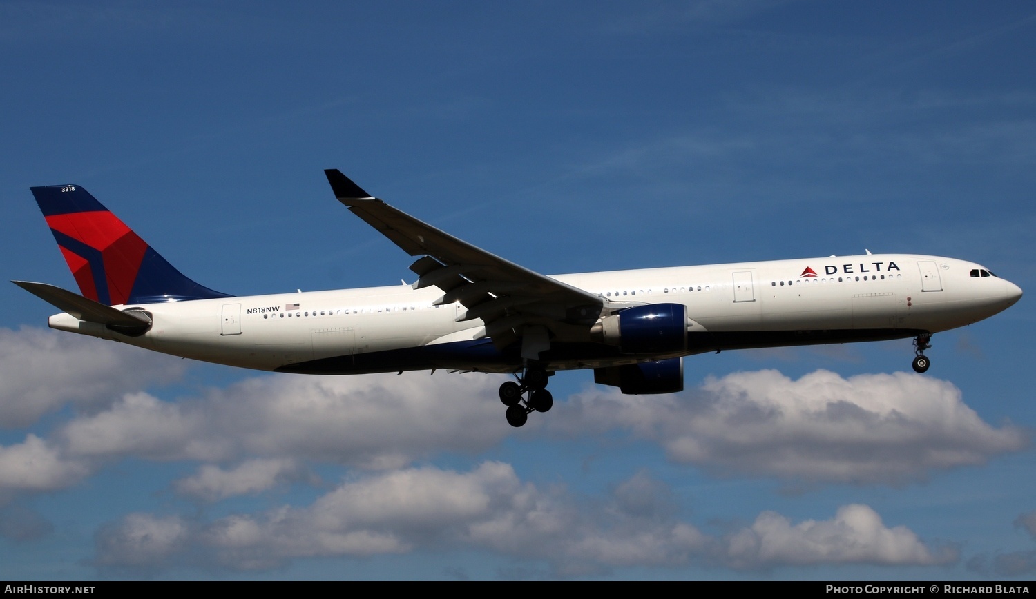 Aircraft Photo of N818NW | Airbus A330-323E | Delta Air Lines | AirHistory.net #716086