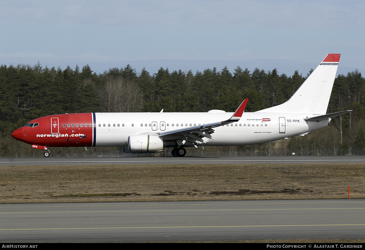 Aircraft Photo of SE-RPK | Boeing 737-8JP | Norwegian | AirHistory.net #716099