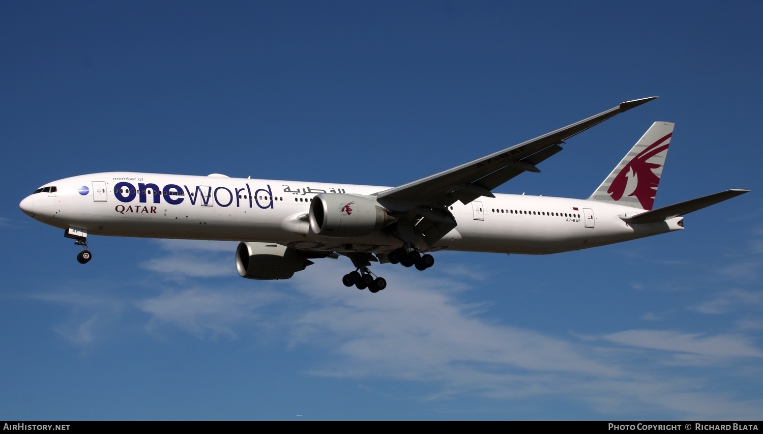 Aircraft Photo of A7-BAF | Boeing 777-3DZ/ER | Qatar Airways | AirHistory.net #716128