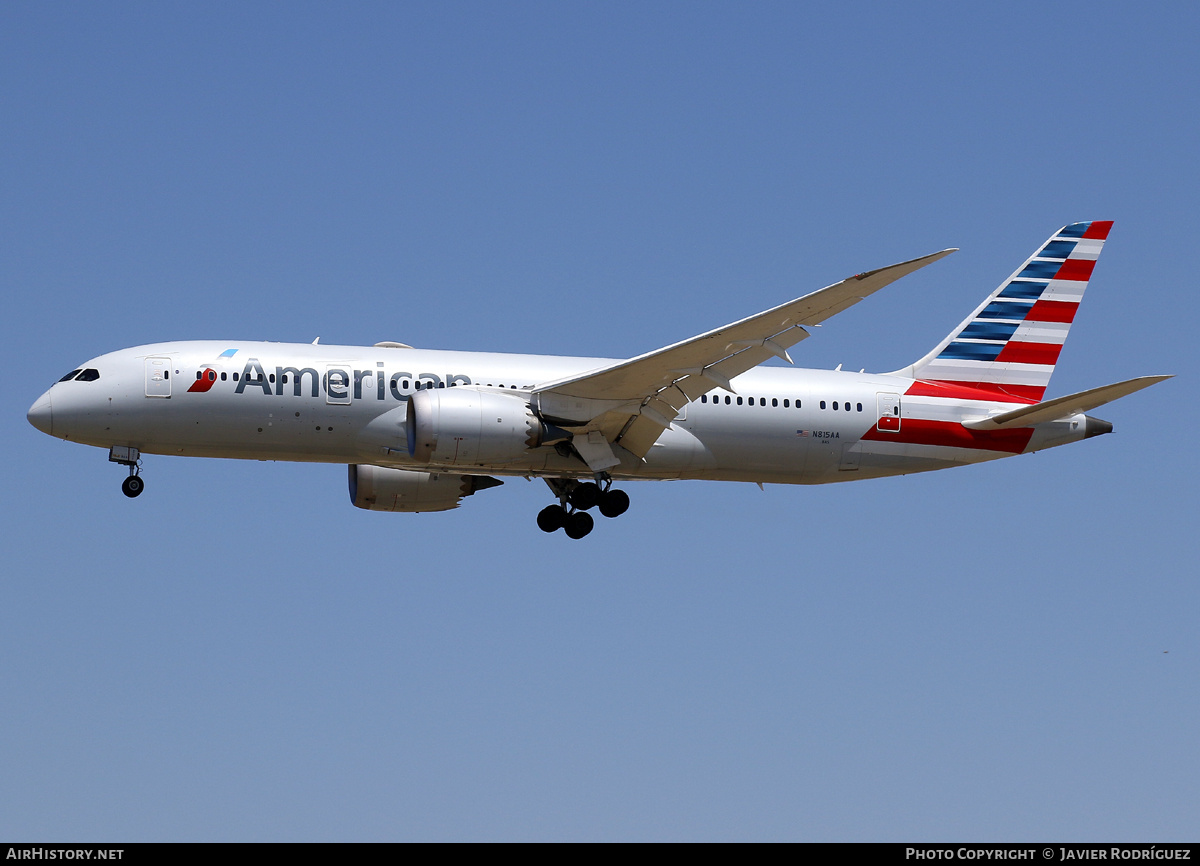 Aircraft Photo of N815AA | Boeing 787-8 Dreamliner | American Airlines | AirHistory.net #716185