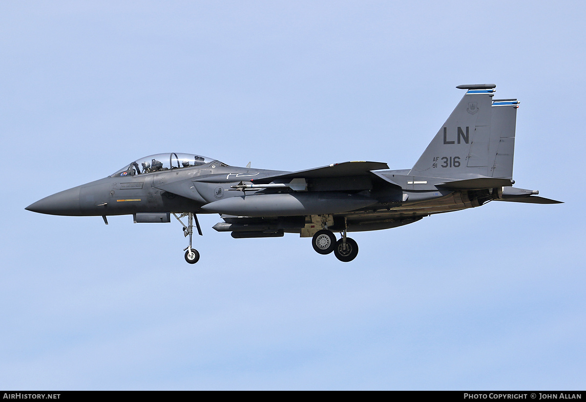 Aircraft Photo of 91-0316 / AF91-316 | Boeing F-15E Strike Eagle | USA - Air Force | AirHistory.net #716596