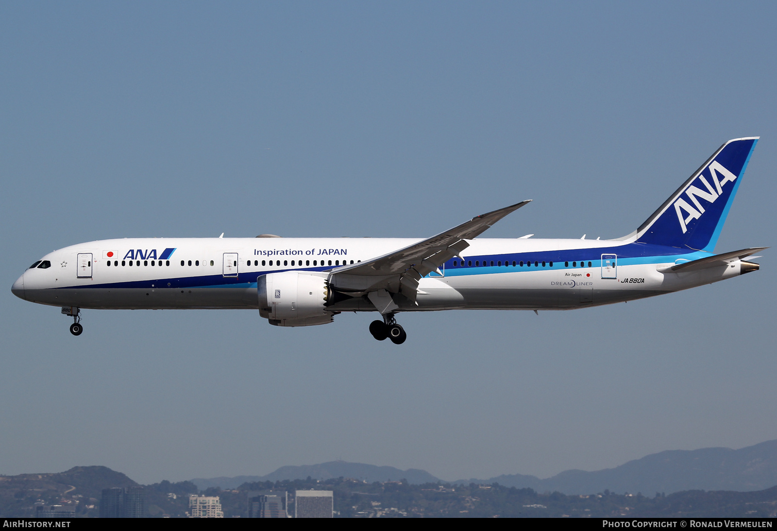 Aircraft Photo of JA880A | Boeing 787-9 Dreamliner | All Nippon Airways - ANA | AirHistory.net #716667