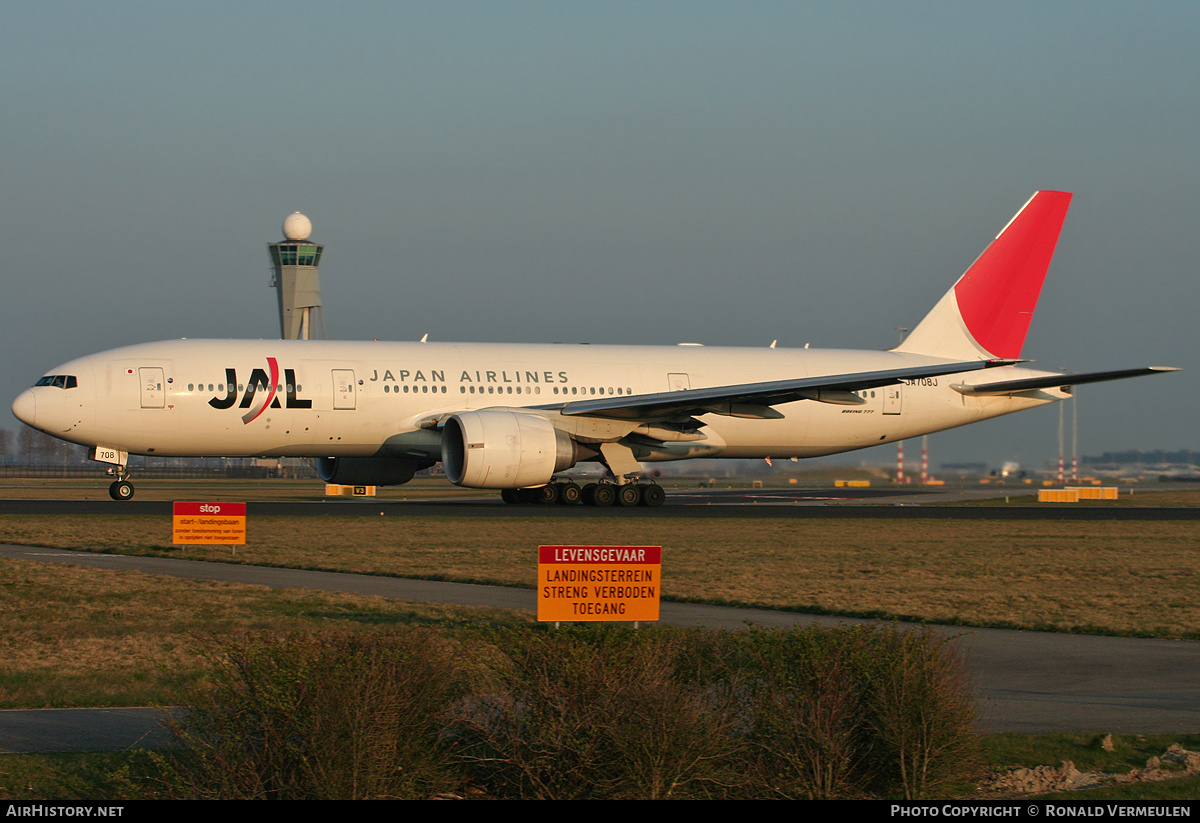 Aircraft Photo of JA708J | Boeing 777-246/ER | Japan Airlines - JAL | AirHistory.net #716683