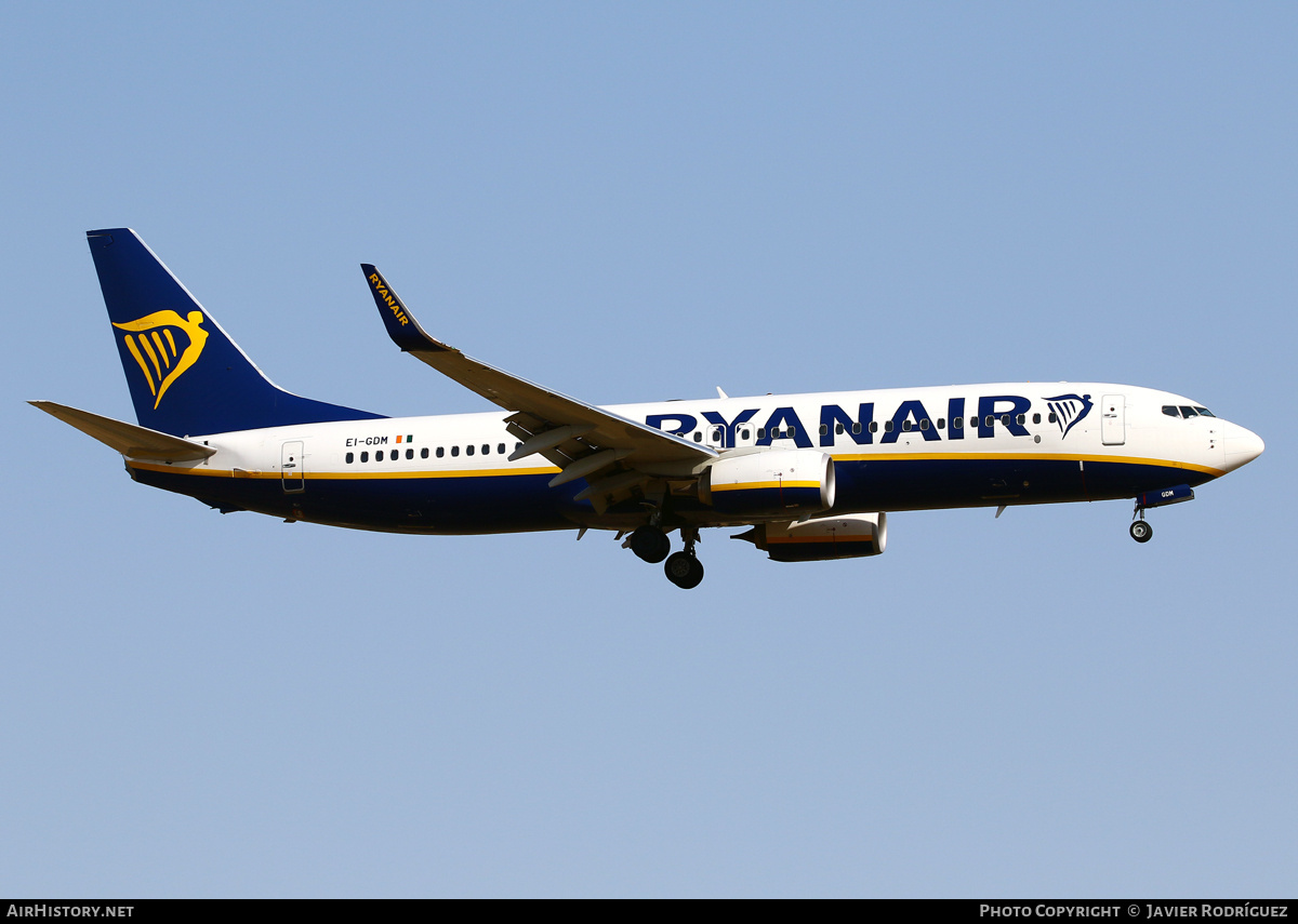 Aircraft Photo of EI-GDM | Boeing 737-800 | Ryanair | AirHistory.net #716719