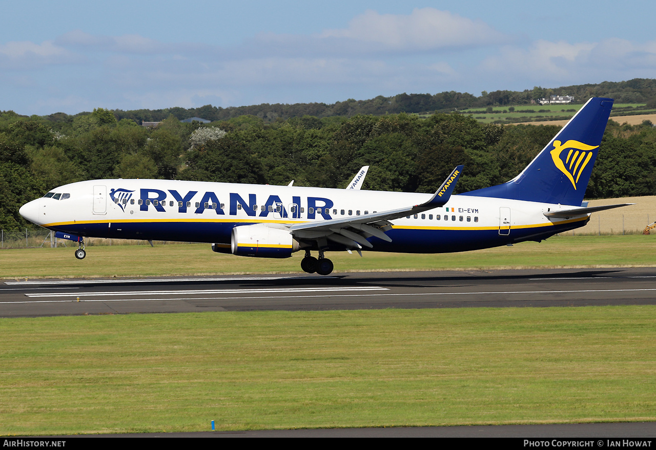 Aircraft Photo of EI-EVM | Boeing 737-8AS | Ryanair | AirHistory.net #717023
