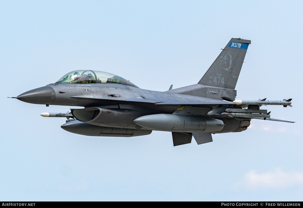 Aircraft Photo of 91-0474 / AF91-474 | Lockheed F-16DJ Fighting Falcon | USA - Air Force | AirHistory.net #717122