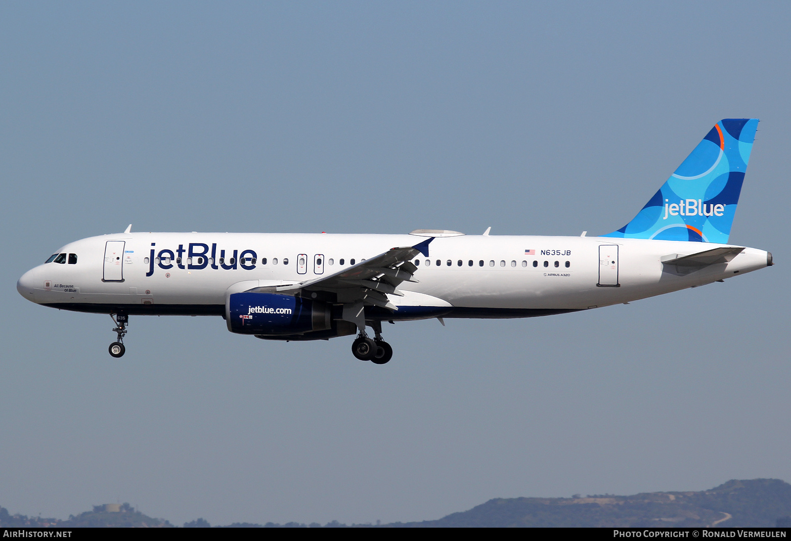 Aircraft Photo of N635JB | Airbus A320-232 | JetBlue Airways | AirHistory.net #717268