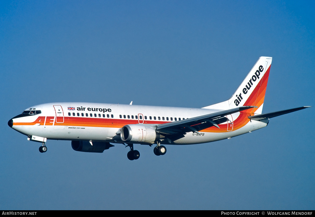 Aircraft Photo of G-BNPB | Boeing 737-3S3 | Air Europe | AirHistory.net #717398