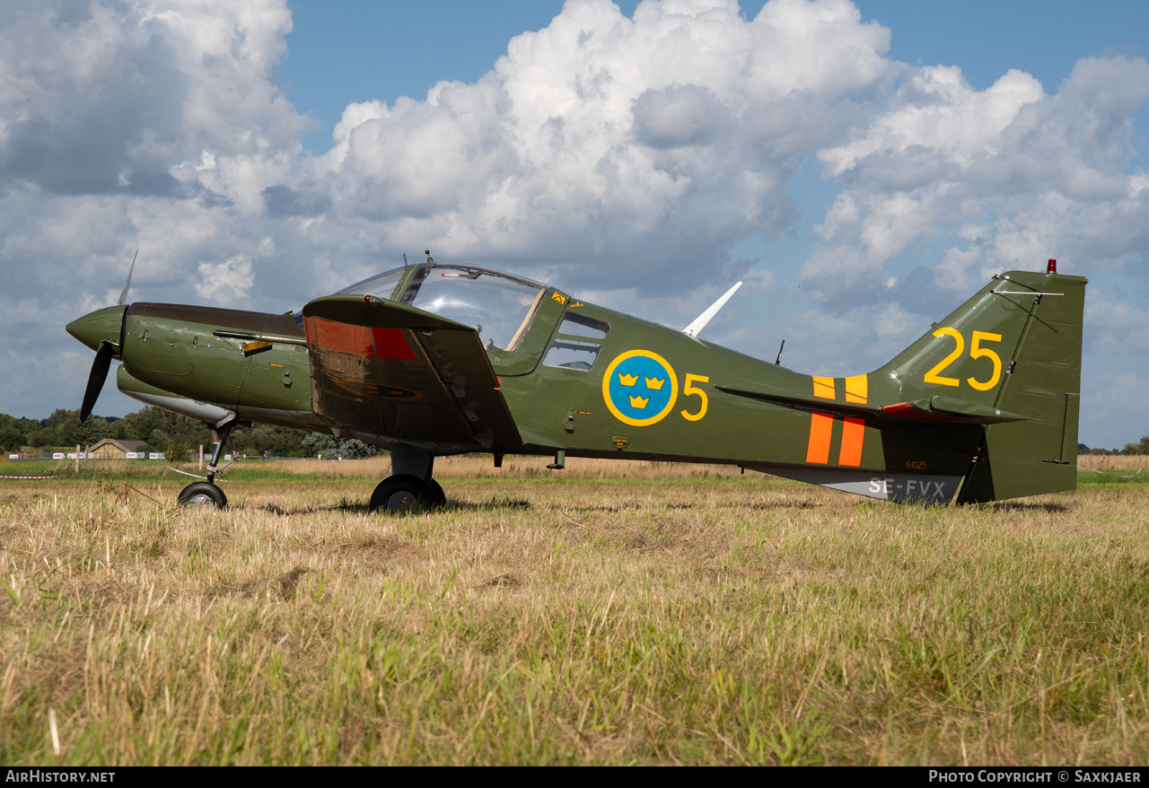 Aircraft Photo of SE-FVX / 61025 | Scottish Aviation Sk 61D Bulldog | Sweden - Air Force | AirHistory.net #717548