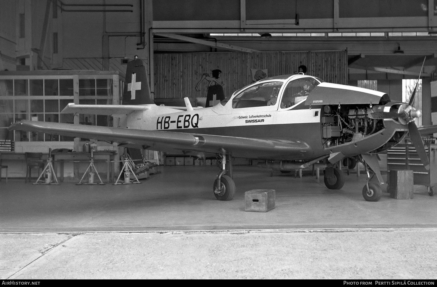 Aircraft Photo of HB-EBQ | Piaggio P-149E | Swissair - Schweizerische Luftverkehrsschule | AirHistory.net #717744