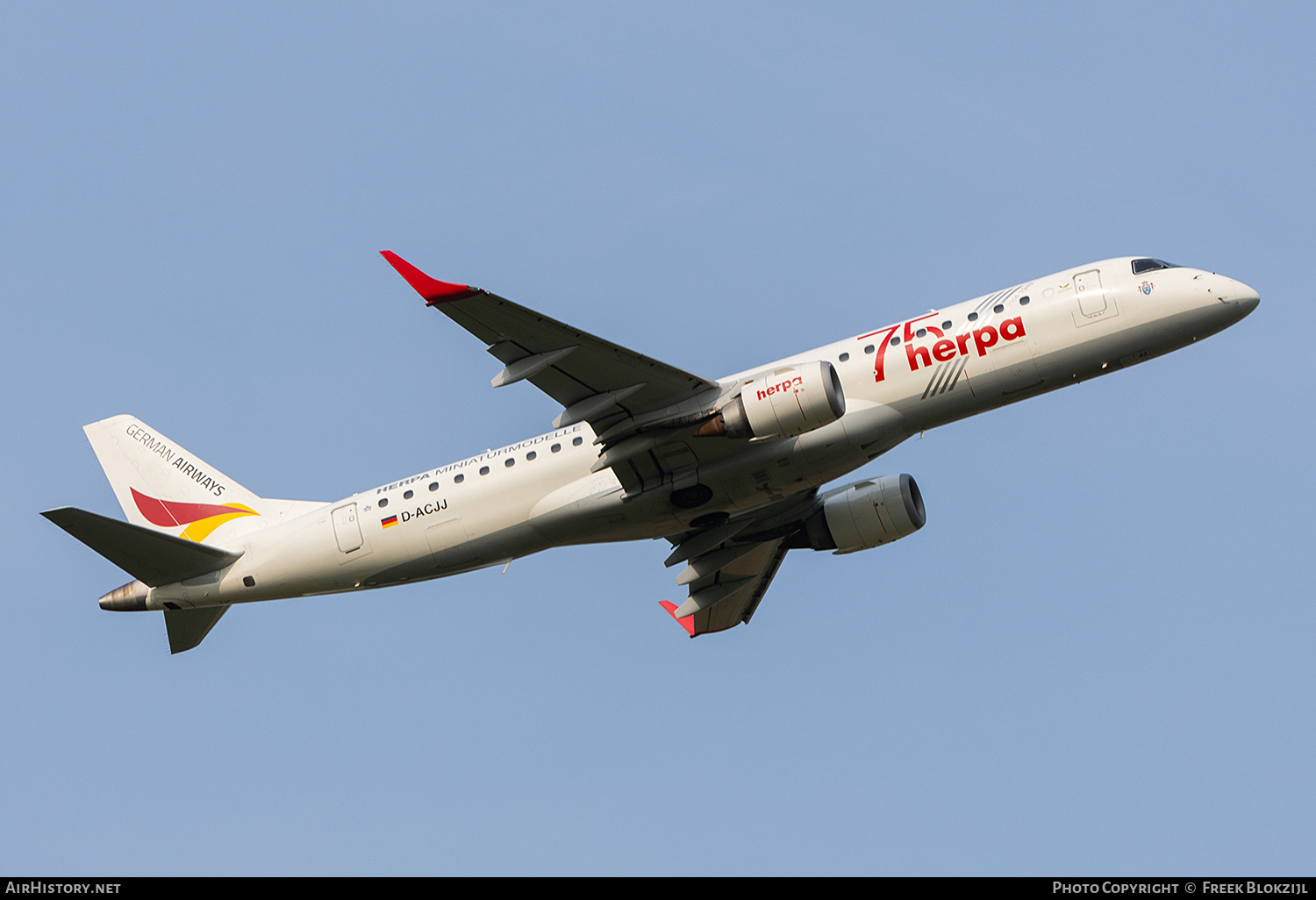 Aircraft Photo of D-ACJJ | Embraer 190LR (ERJ-190-100LR) | German Airways | AirHistory.net #717787
