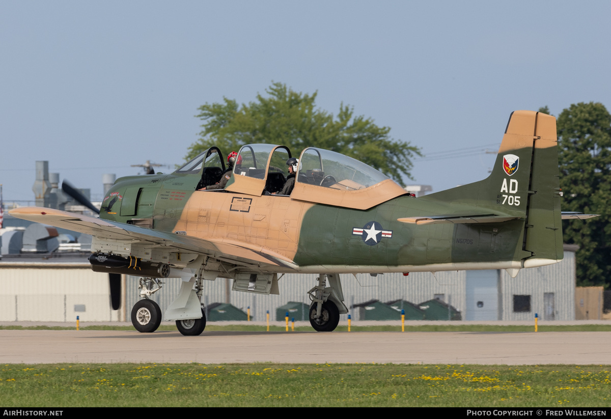 Aircraft Photo of N51705 / AF51-3705 | North American T-28A Trojan | USA - Air Force | AirHistory.net #717816