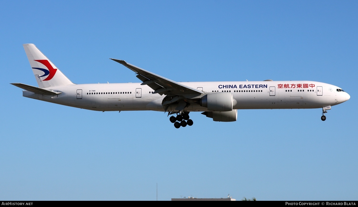 Aircraft Photo of B-7881 | Boeing 777-300/ER | China Eastern Airlines | AirHistory.net #717917
