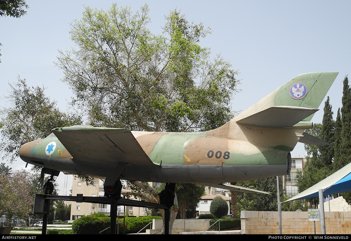 Aircraft Photo of 008 | Dassault MD-454 Mystere IVA | Israel - Air Force | AirHistory.net #717951