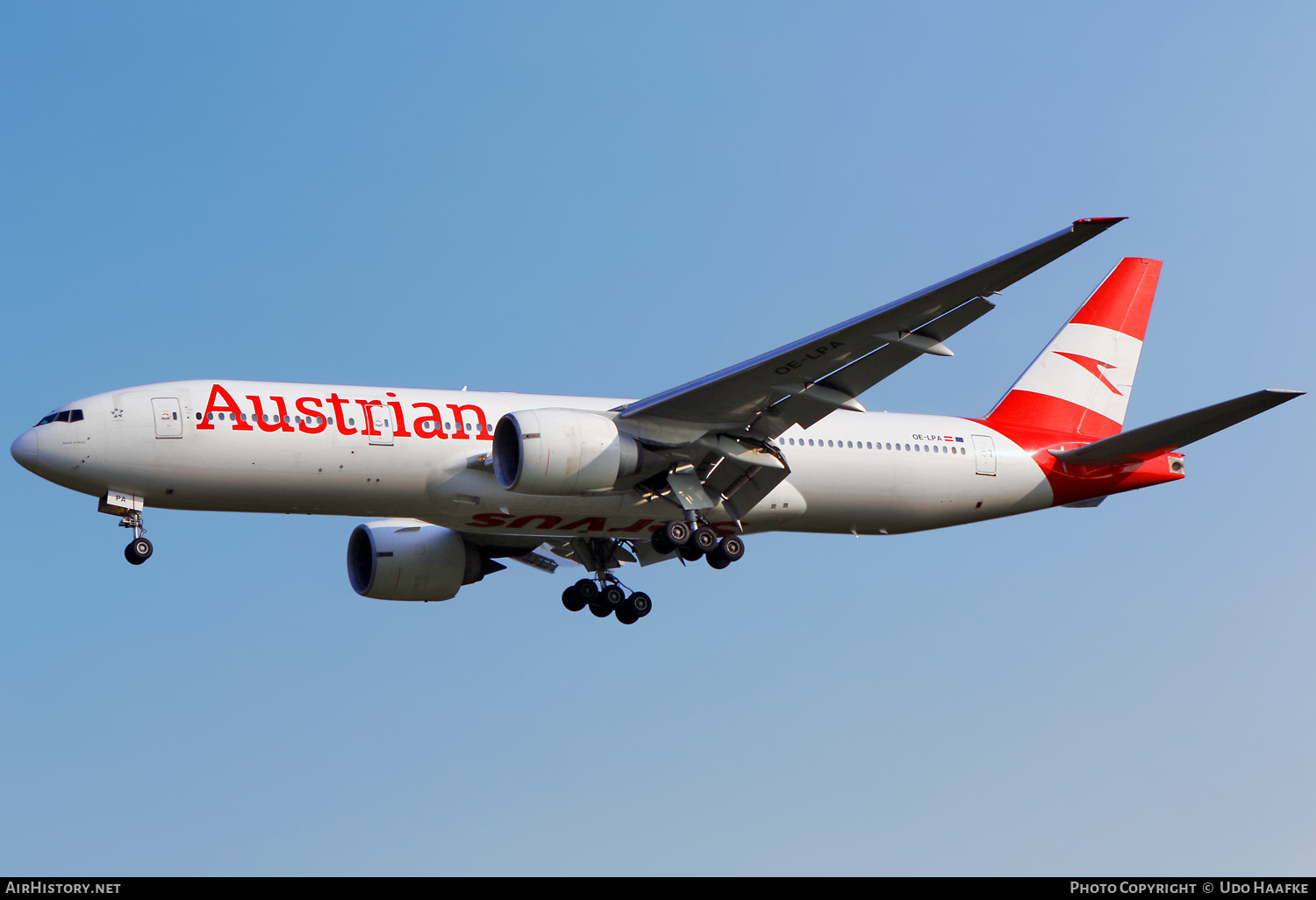 Aircraft Photo of OE-LPA | Boeing 777-2Z9/ER | Austrian Airlines | AirHistory.net #717980