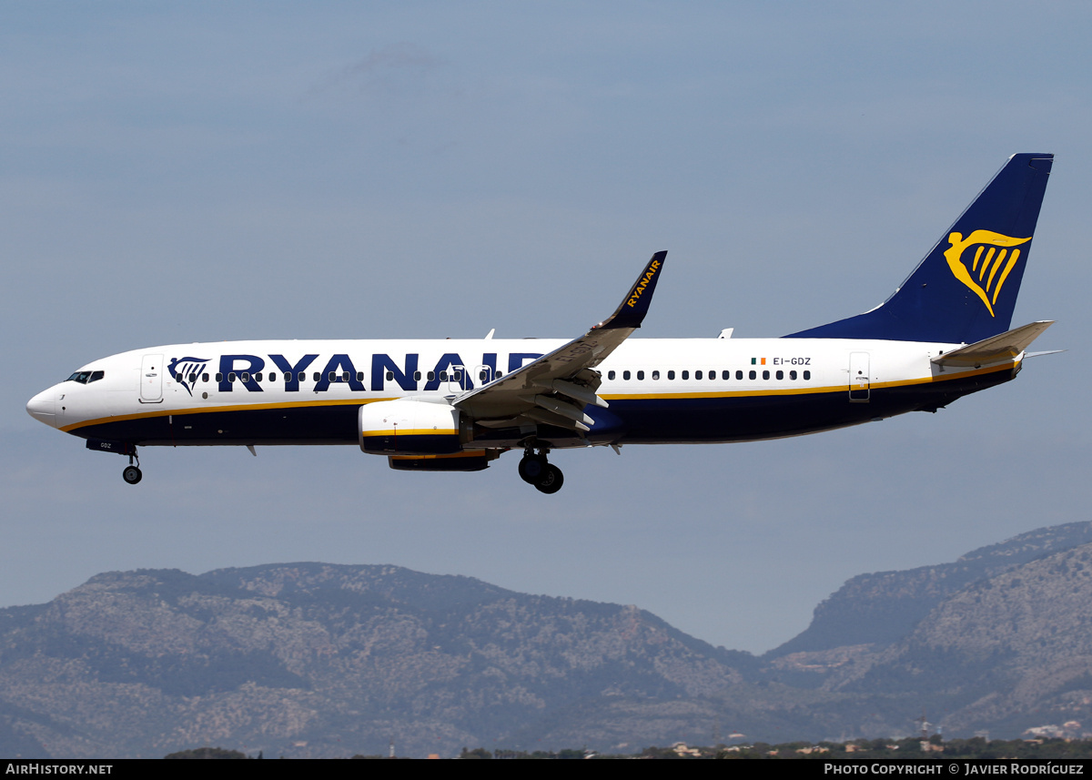 Aircraft Photo of EI-GDZ | Boeing 737-800 | Ryanair | AirHistory.net #718025